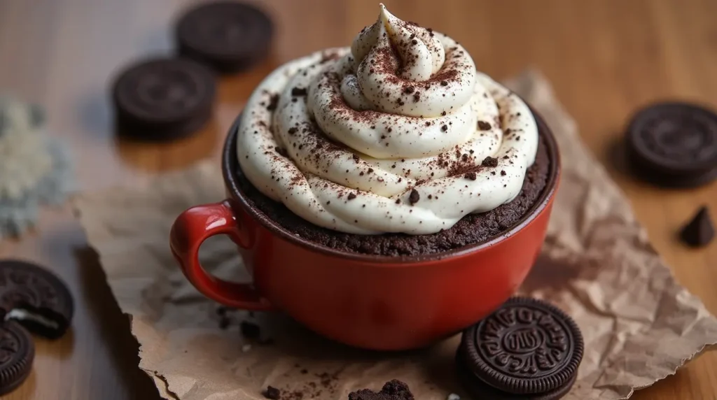 How to make oreo mug cake 4